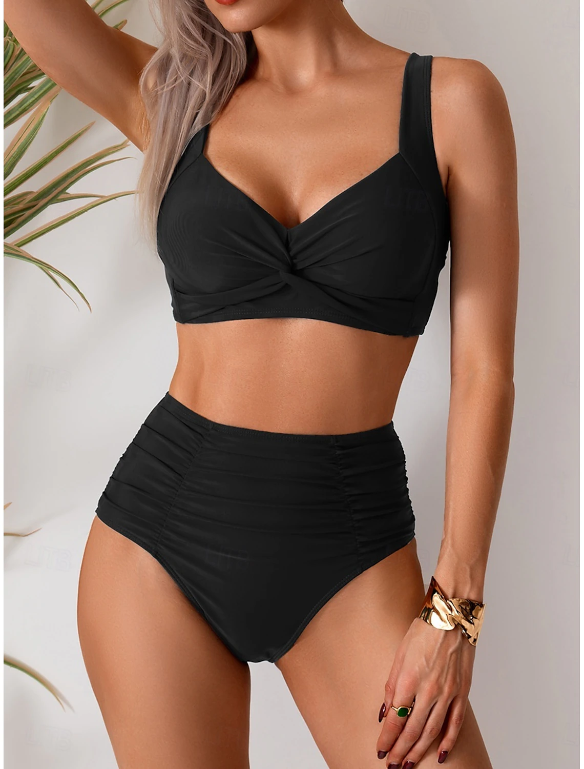 NICOLE | Bikini z marszczonym materiałem