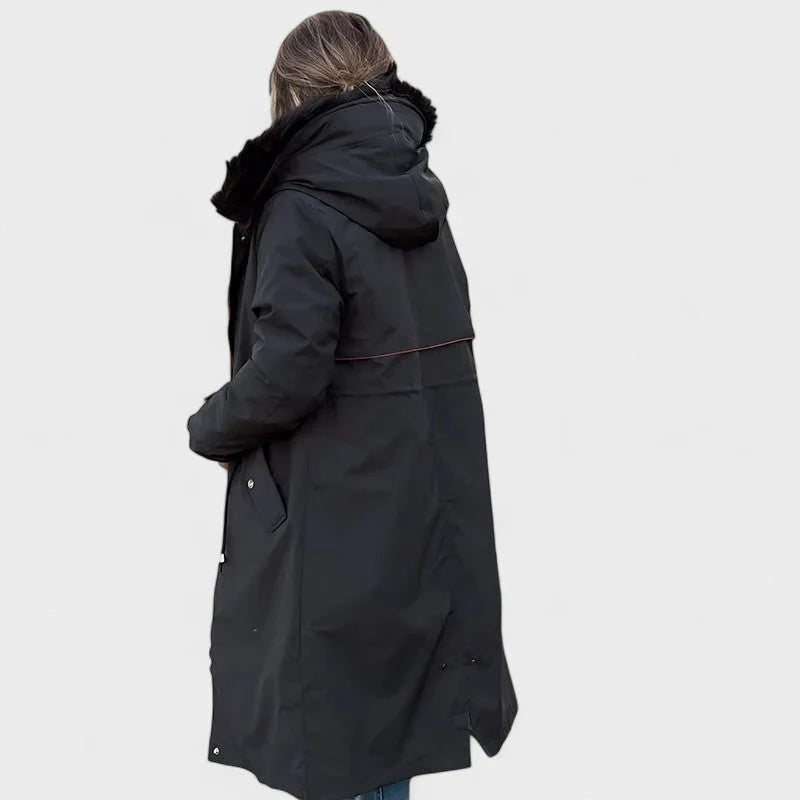 Frostra™ – Kurtka jesienna z kapturem i miękkim kołnierzem