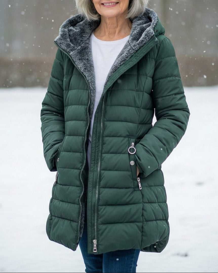 Eliza™ – Podszewkowa zimowa kurtka z kapturem
