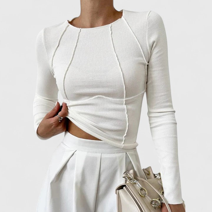 Roza | Luźna Bluzka z Długim Rękawem