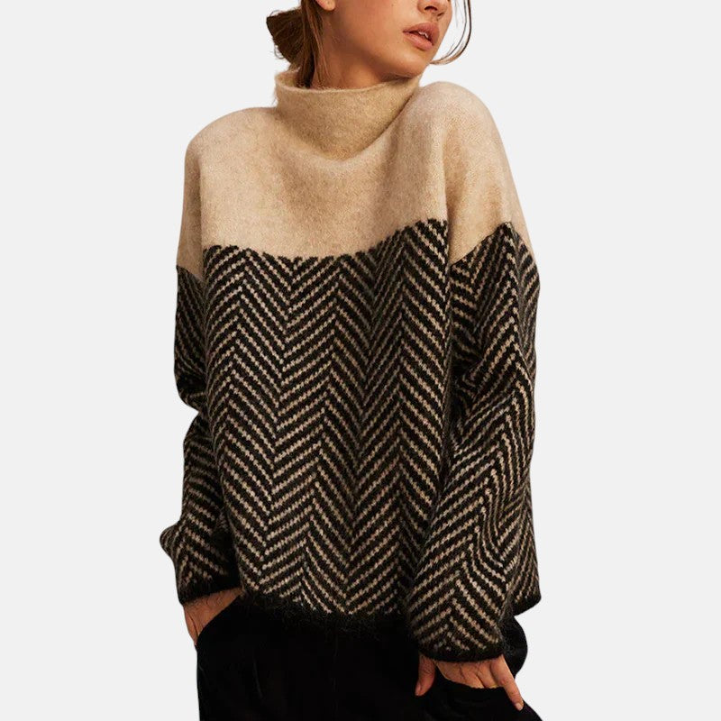 Eva - Sweter w Splot Herringbone