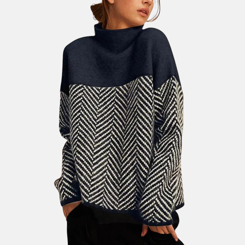 Eva - Sweter w Splot Herringbone