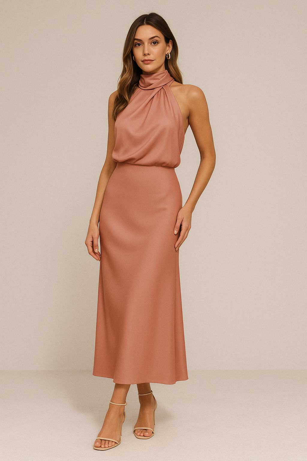 Elara™ | Glamourystyczna satynowa sukienka