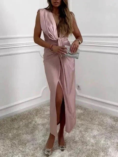Cordelia | Elegancka sukienka z drapowaniem