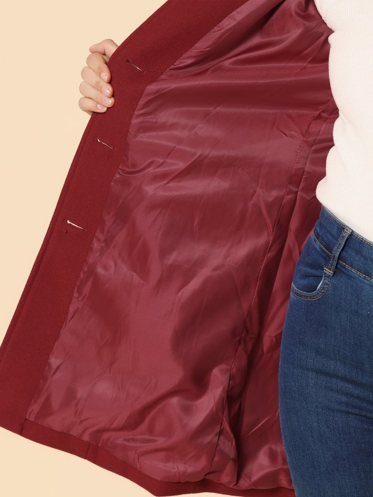 Helena | Damski płaszcz zimowy z jednym guzikiem